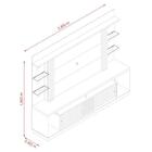 Estante Home Theater Para Tv Até 55 Pol. Frizz Gold 2 Portas