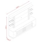 Estante Home Theater Para Tv Até 55 Pol. Frizz Gold Off White