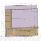 Estante Home Theater Para Tv Até 65 Pol. Atlanta Cinamomo/tit