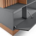 Estante Home Theater Para Tv Até 65 Pol. Maceió Freijó/cinza