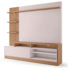 Estante Home Theater Para Tv Até 65 Pol. Maceió Freijó/off Wh