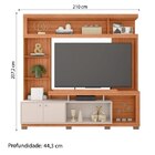 Estante Home Theater Para Tv Até 70 Polegadas 2,10m Atlanta M