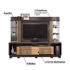 Estante Home Theater Para Tv De 55 Pol Com Pés Titanio