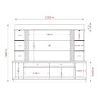 Estante Home Theater Para Tv De 55" White Imbuia