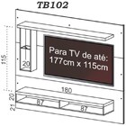 Estante Home Theater Suspensa 220 Cm Tb102 Nobre - Dalla Costa