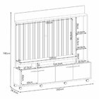 Estante Home Theater Titan Ripado Para Tv Até 60” - Hb Móveis