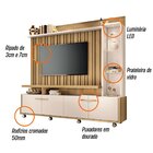 Estante Home Theater Titan Ripado Para Tv Até 60” - Hb Móveis