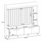 Estante Home Theater Titan Ripado Para Tv Até 60” - Hb Móveis