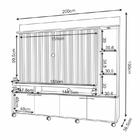 Estante Home Theater Titan Ripado Para Tv Até 60” - Pr Móveis