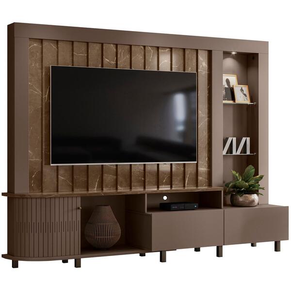 Estante Home Tv 70 Pol 2 Gavetas 243 Cm 6521 Mdt