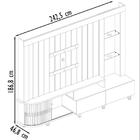 Estante Home Tv 70 Pol 2 Gavetas 243 Cm 6521 Mdt
