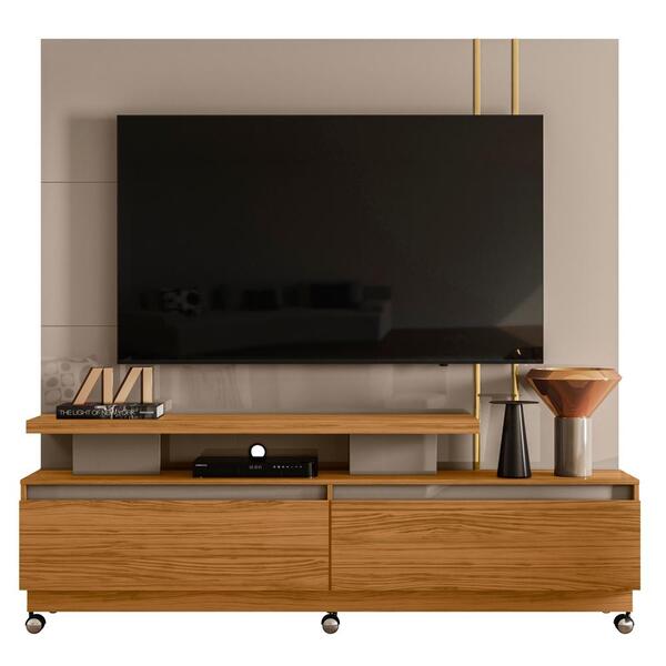 Estante Home Tv 75 Pol Com Rodizios 183 Cm 9531 Mdt