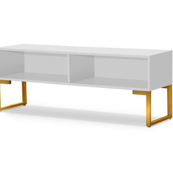 Estante Home Tv Milao 1,36 X 0,36 Estilo Industrial Pés De Fe