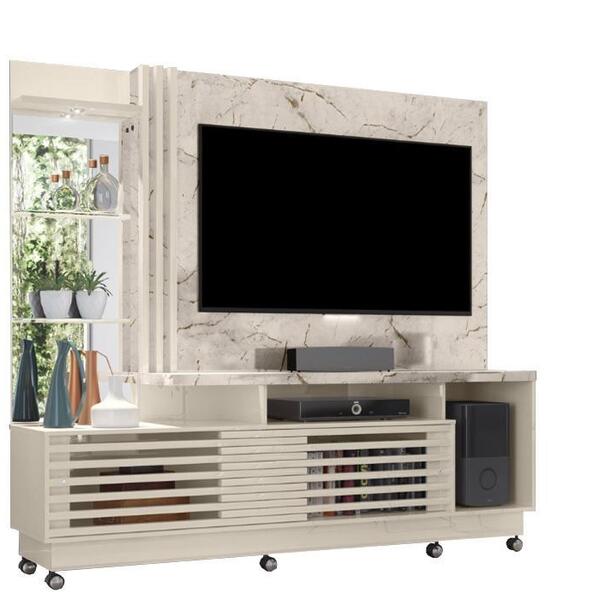Estante Home theater frizz plus para Tv 60 Polegadas Com Rodi