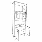 Estante Hyder 2 Pt Preta