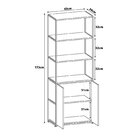 Estante Industrial 172cm Prateleiras E Armário Estrutura Metá