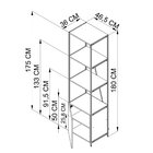 Estante Industrial 1 Porta 180cmx47cm Steel Wood Preto