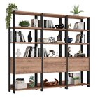 Estante Industrial 2 Portas 2 Gavetas 12 Prateleiras 183cmx21