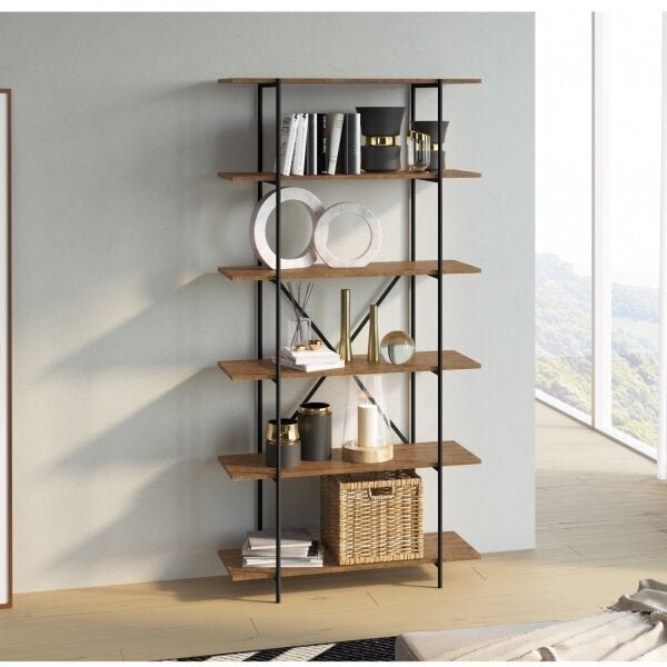 Estante Industrial 6 Prateleiras Tube Vermont/preto