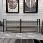 Estante Industrial Aço Preto 180x30x68cm Amadeirado Ind32aeest