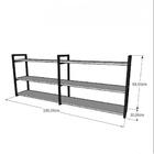 Estante Industrial Aço Preto 180x30x68cm Cinza Ind32cest