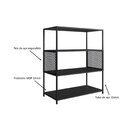 Estante Industrial Baixa 77cmx94cm P1024 Preto