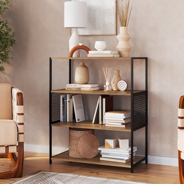 Estante Industrial Baixa 77cmx94cm P1024 Preto/mel