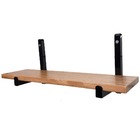 Estante Industrial Com 1 Prateleira De Madeira 70cm - Preto