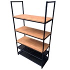 Estante Industrial Com 2 Prateleiras De Chapa De Ferro E 3 Pr