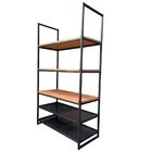 Estante Industrial Com 2 Prateleiras De Chapa De Ferro E 3 Pr