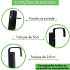 Estante Industrial Com 3 Prateleiras De Madeira 70cm - Preto