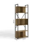 Estante Industrial Com 8 Nichos - Freijó/preto