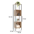 Estante Industrial Com Nichos Salve 2 Com 60cm Freijó/preto