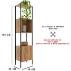 Estante Industrial Com Nichos Salve 3 Com 40 Cm Freijó/preto