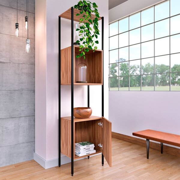 Estante Industrial Com Nichos Salve 3 Com 40 Cm Freijó/preto