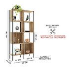 Estante Industrial Com Nichos Salve 4 Com 98 Cm Madeira Louro