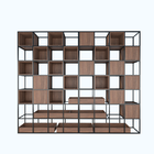 Estante Industrial De Ferro E Madeira Para Sala De Estar Meta