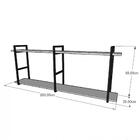 Estante Industrial Escritório Aço Preto 180x30x68cm Amad. Cla