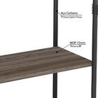 Estante Industrial Jamaica Com 3 Prateleiras - Preto/ameixa