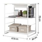 Estante Industrial Livreiro Branco Fabrick Caemmun