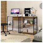 Estante Industrial Livreiro Lâmina Mel Preto Fabrick Caemmun