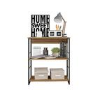 Estante Industrial Livreiro Lâmina Mel Preto Fabrick Caemmun