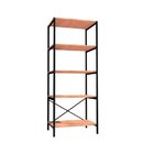 Estante Industrial Multiuso 5 Prateleiras De Ferro Preto E Ma