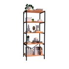 Estante Industrial Multiuso 5 Prateleiras De Ferro Preto E Ma