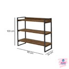 Estante Industrial Para Livros Organizador Com 3 Prateleiras