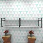 Estante Industrial Sala Aço Preto 180x30x40cm Branco Ind40bsl