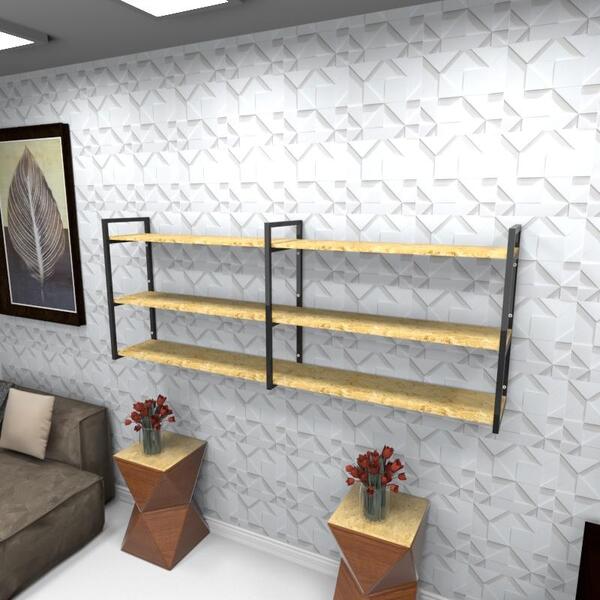 Estante Industrial Sala Aço Preto 180x30x68cm Osb Ind32osbsl