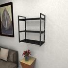 Estante Industrial Sala Aço Preto 60x30x68cm Preto Ind25psl