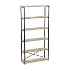 Estante Industrial Stanford Concreto E Preta 90 Cm