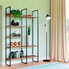 Estante Industrial Urban 1 Com 120 Cm Freijó/preto